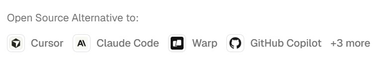 Open Alternative alternatives section