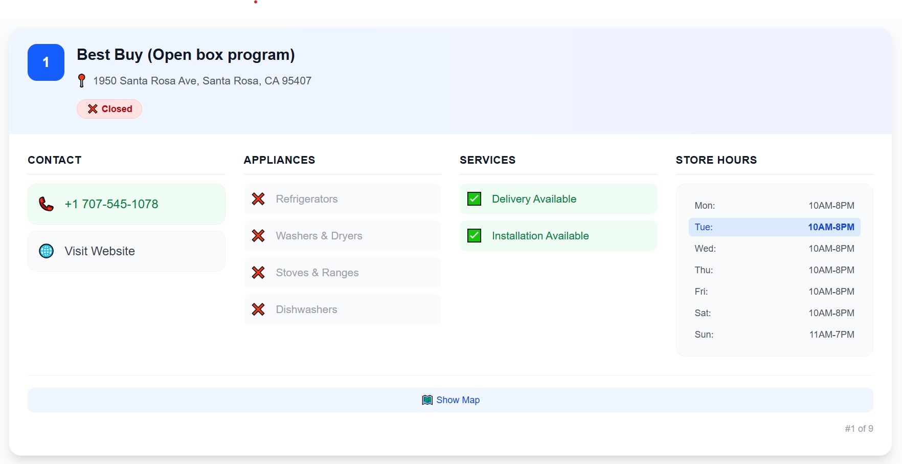 Scratch and Dent Locator key info overview