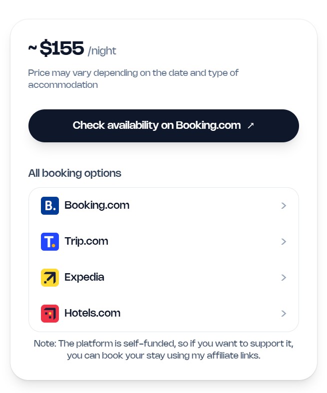 Winery Hotels rich CTAs