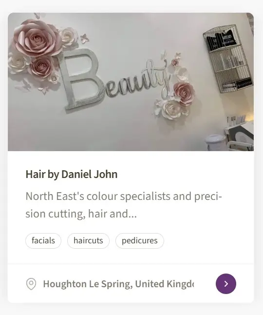 Screenshot of the address field on cards