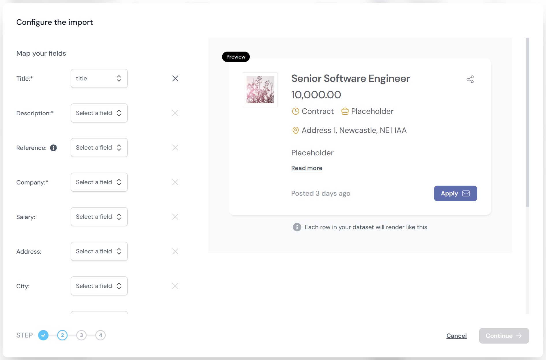 Data Import Interface